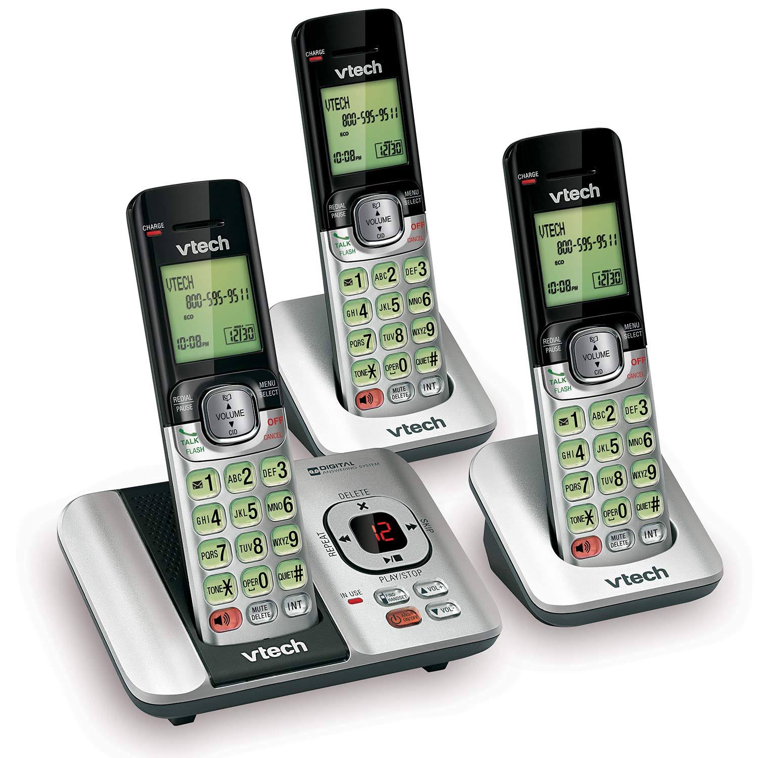 3-Handset Expandable Cordless Phone with Answering System C712