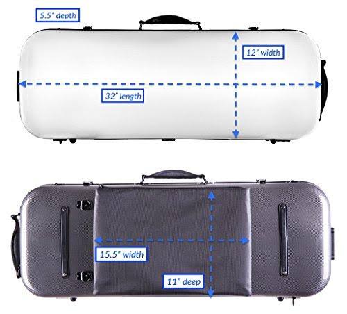 Viola Fiberglass Oblong Case Silver T299