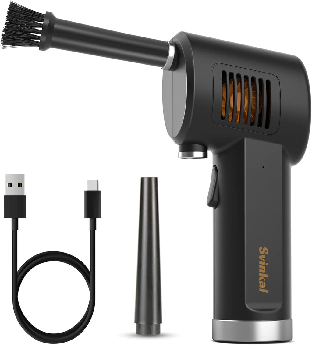 Compressed Air Duster, 33000 RPM Electric Air Duster, 6000mAh Rechargeable Battery, Air Blower Rechargeable Q82845