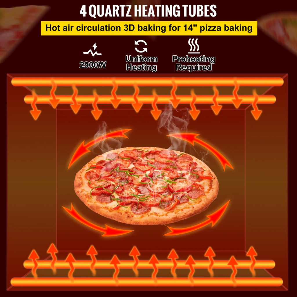 Stainless Steel Countertop Conveyor Pizza Oven for 14" Pizza G768