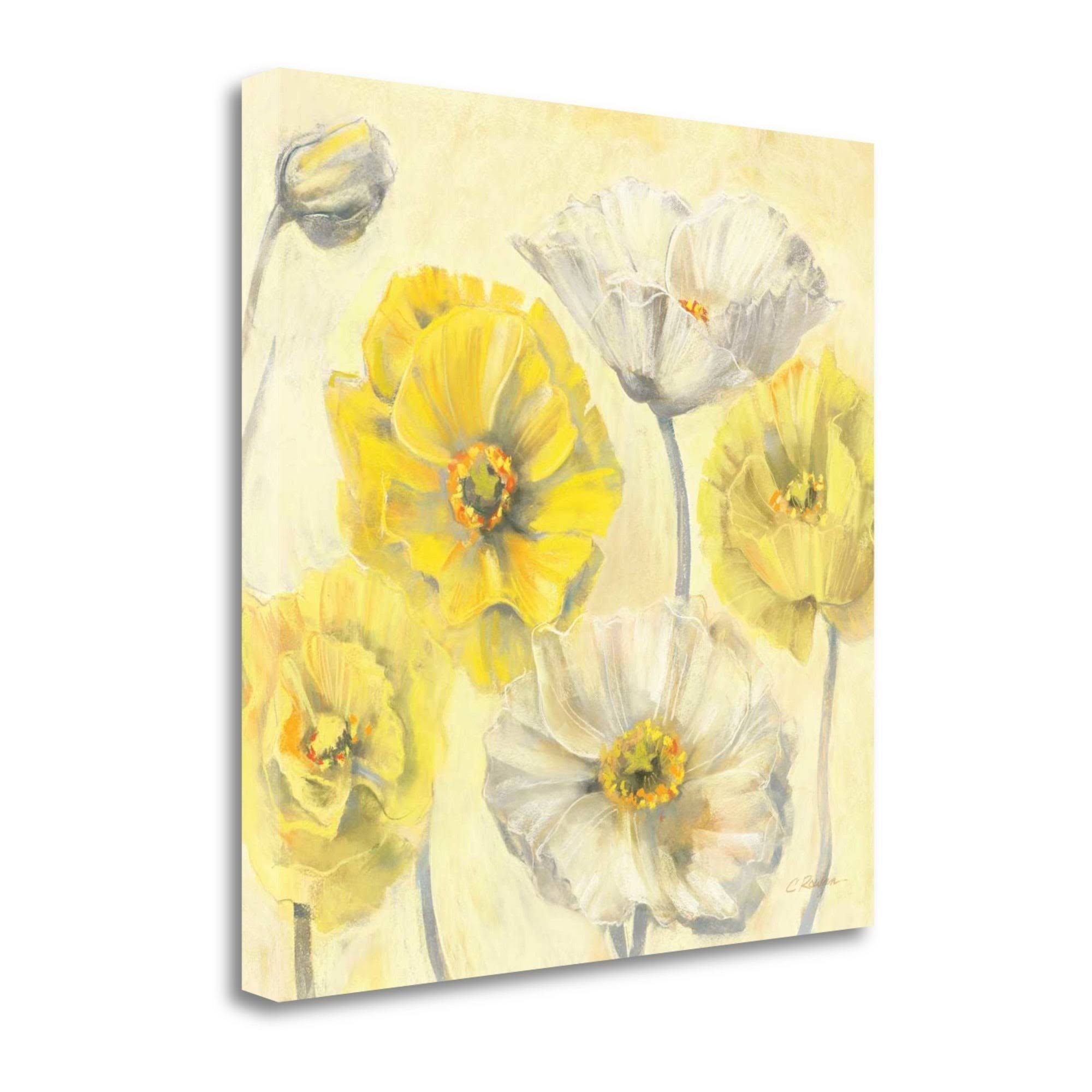 18x22 Gold and White Contemporary Canvas O147