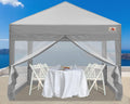 10x10 Pop up Canopy Tent with Mesh Walls and Carry Bag C68893