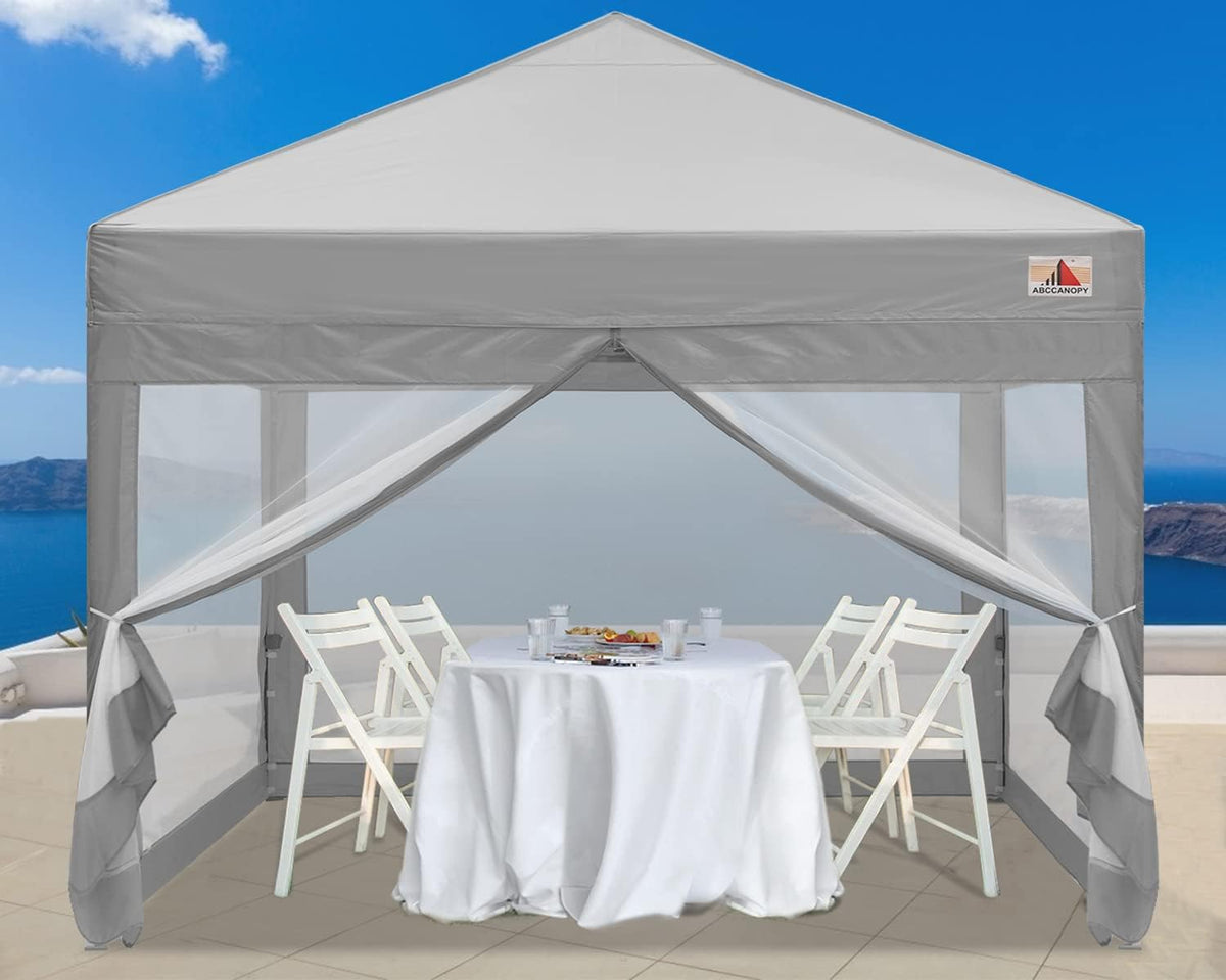 10x10 Pop up Canopy Tent with Mesh Walls and Carry Bag C68893