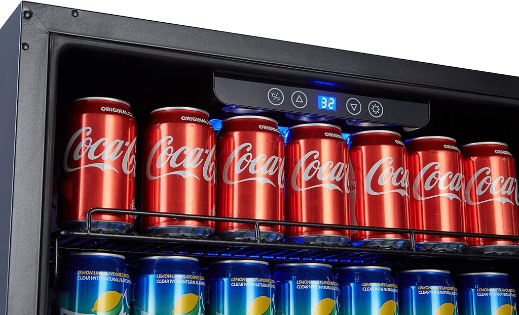 Stainless Steel Beverage Refrigerator, Under Counter 24 inch, 154 Cans D75560