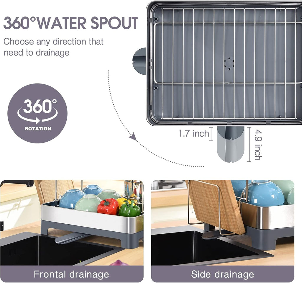 2-Tier Dish Drying Rack with Drainboard K61375