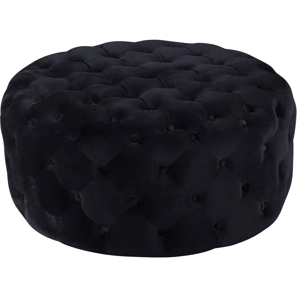 Black Velvet Ottoman/Bench D20343