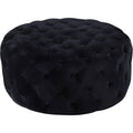 Black Velvet Ottoman/Bench D20343