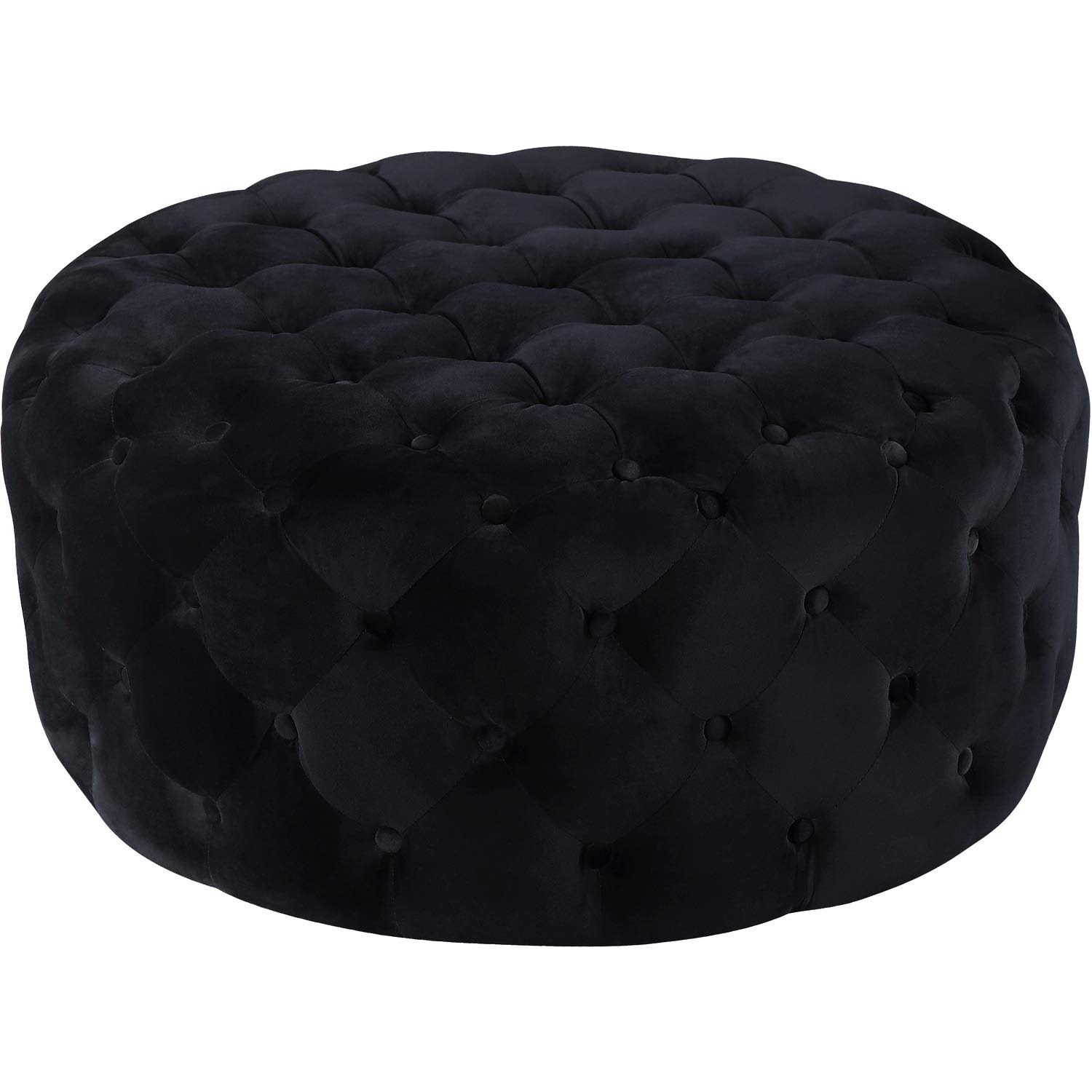Black Velvet Ottoman/Bench D20343