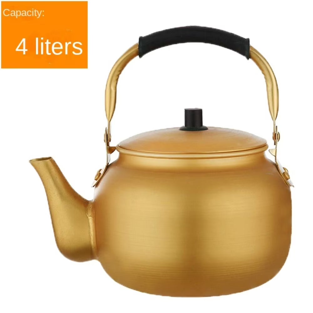 Gold Aluminum Portable Coffee Pot Teapot H628