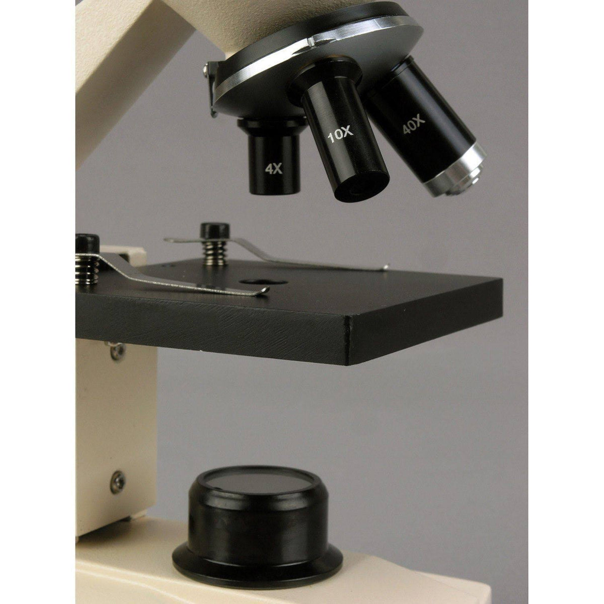 All-Metal All Optical Glass Lens Student Biological Field Microscope with LED Light Y419