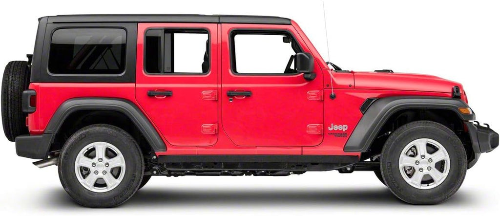 Textured Black Rails Compatible with Jeep Wrangler JL 4-Door L9953