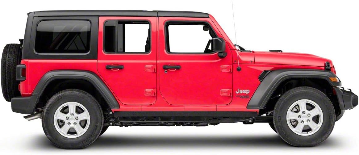Textured Black Rails Compatible with Jeep Wrangler JL 4-Door L9953