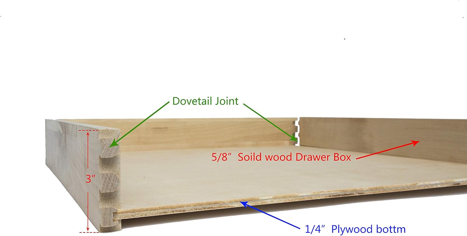 Slide Out Cabinet Shelf Pull-Out Wood Drawer Storage, Soft-Close, Pack of 2 M23716