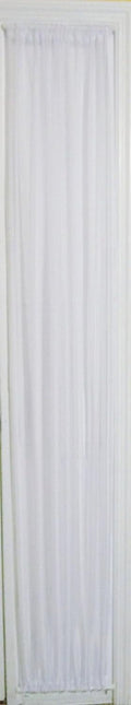 WHITE SHEER SIDELIGHT CURTAIN 36" WIDE 80" LENGTH ROD POCKET TOP AND BOTTOM U141