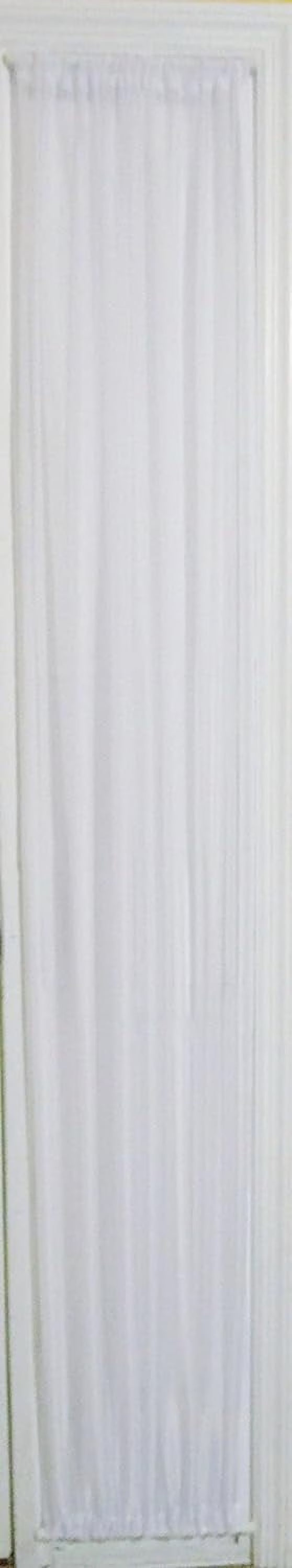 WHITE SHEER SIDELIGHT CURTAIN 36" WIDE 80" LENGTH ROD POCKET TOP AND BOTTOM U141