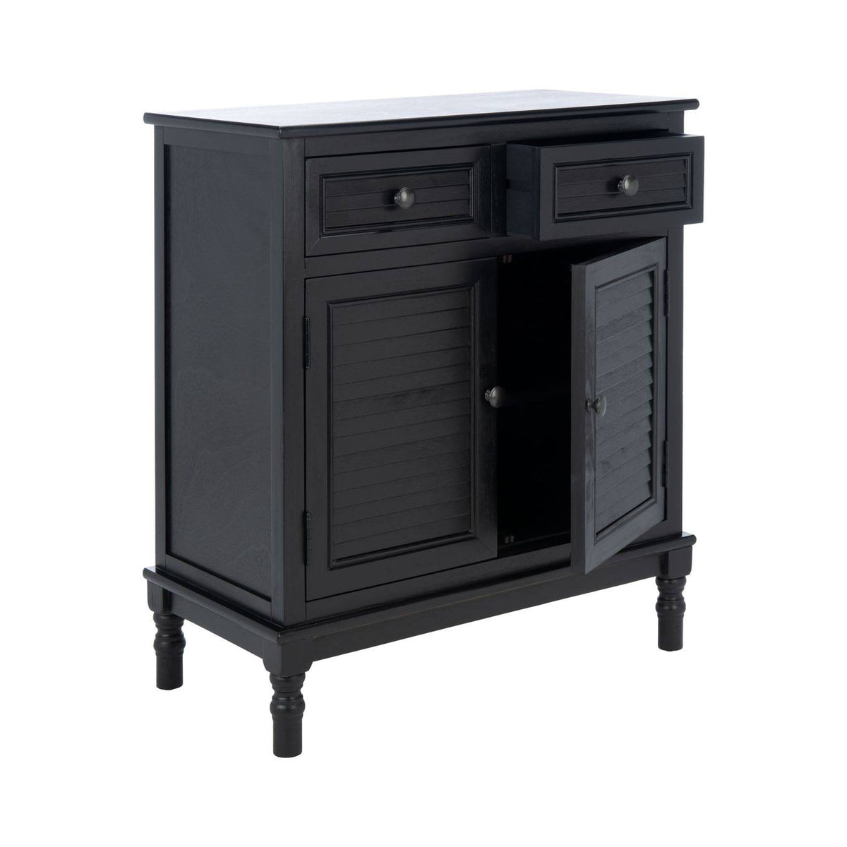 2 Drawer 2 Door Black Sideboard W575405
