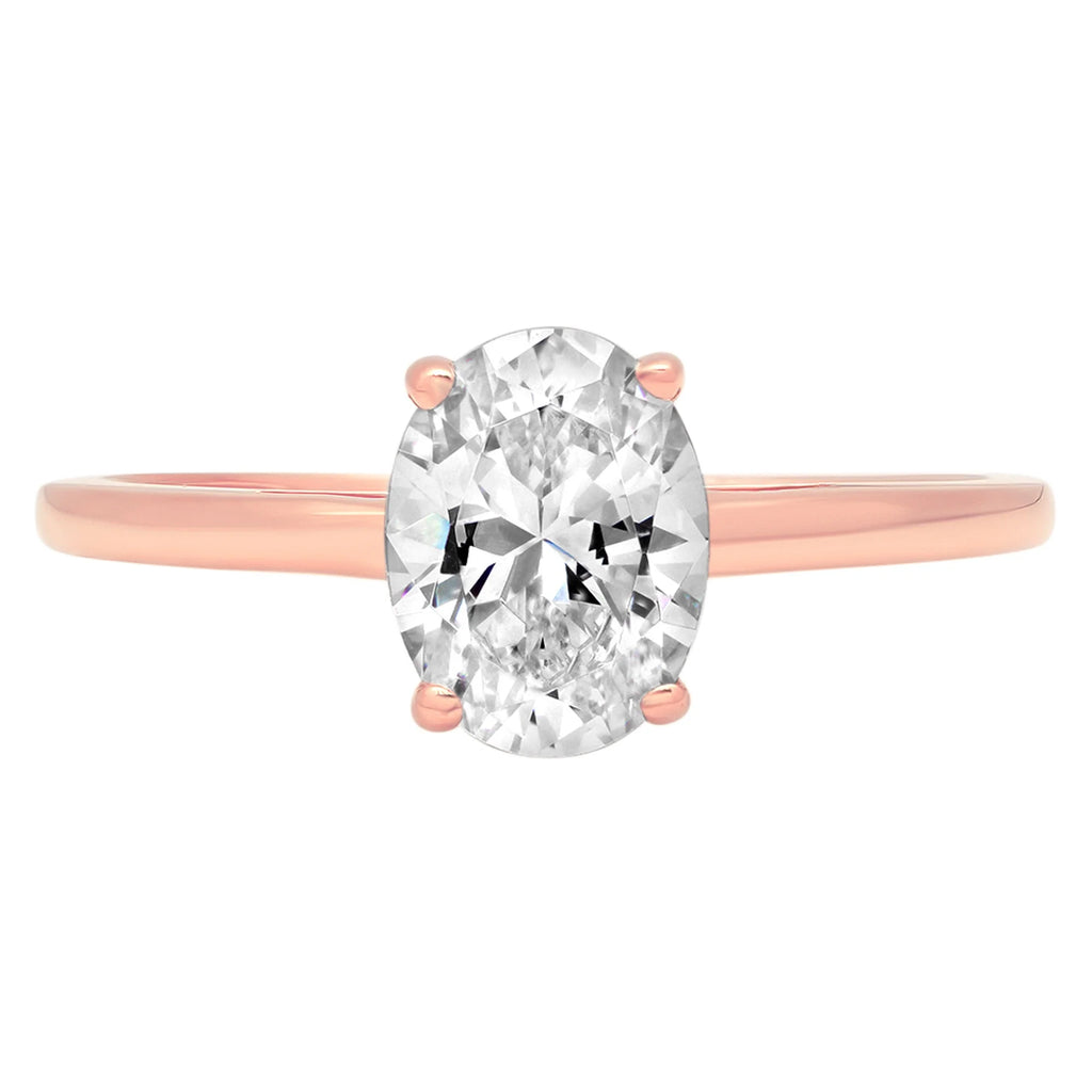 14K Rose Gold Solitaire Engagement Ring E2529