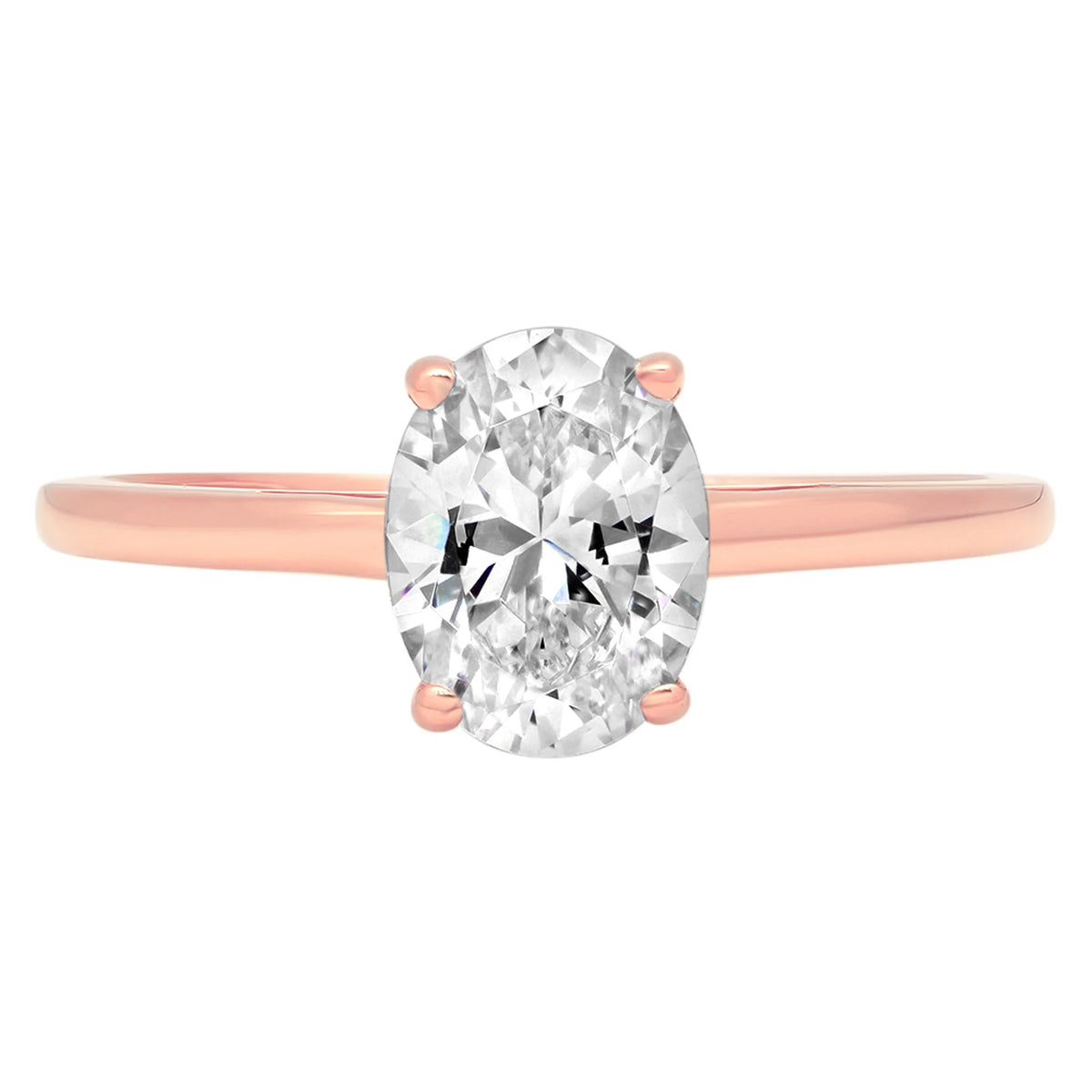 14K Rose Gold Solitaire Engagement Ring E2529