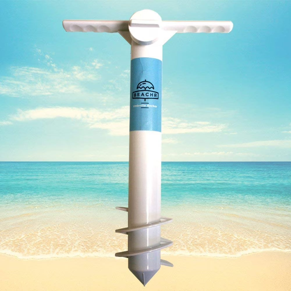 White Screw 15 in Beach Umbrella Sand Anchor C85106