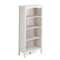 White Wood Bookcase 4-Shelf E866765