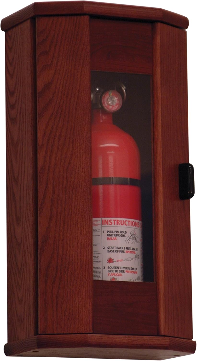 Mahogany Engraved Fire Extinguisher Cabinet, 5-Pound, Pack of 2 H7030