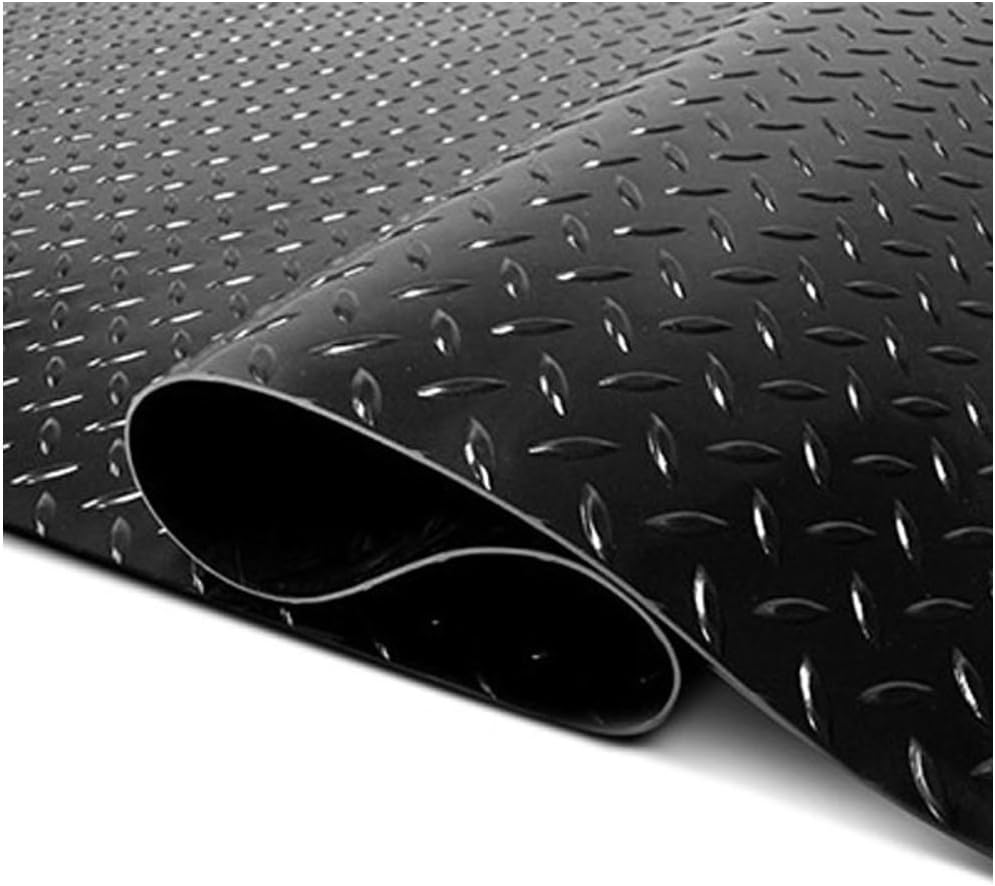 Black Rubber Diamond Truck Bed Trunk Floor Mat V55868