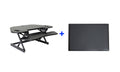 46x22 Height Adjustable Corner Standing Desk Converter with Anti Fatigue Mat N142785