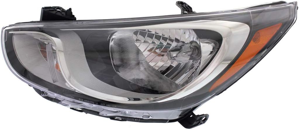 Driver Side Halogen Headlight Assembly for Hyundai Accent 2012-2014 Hatchback/Sedan W3072