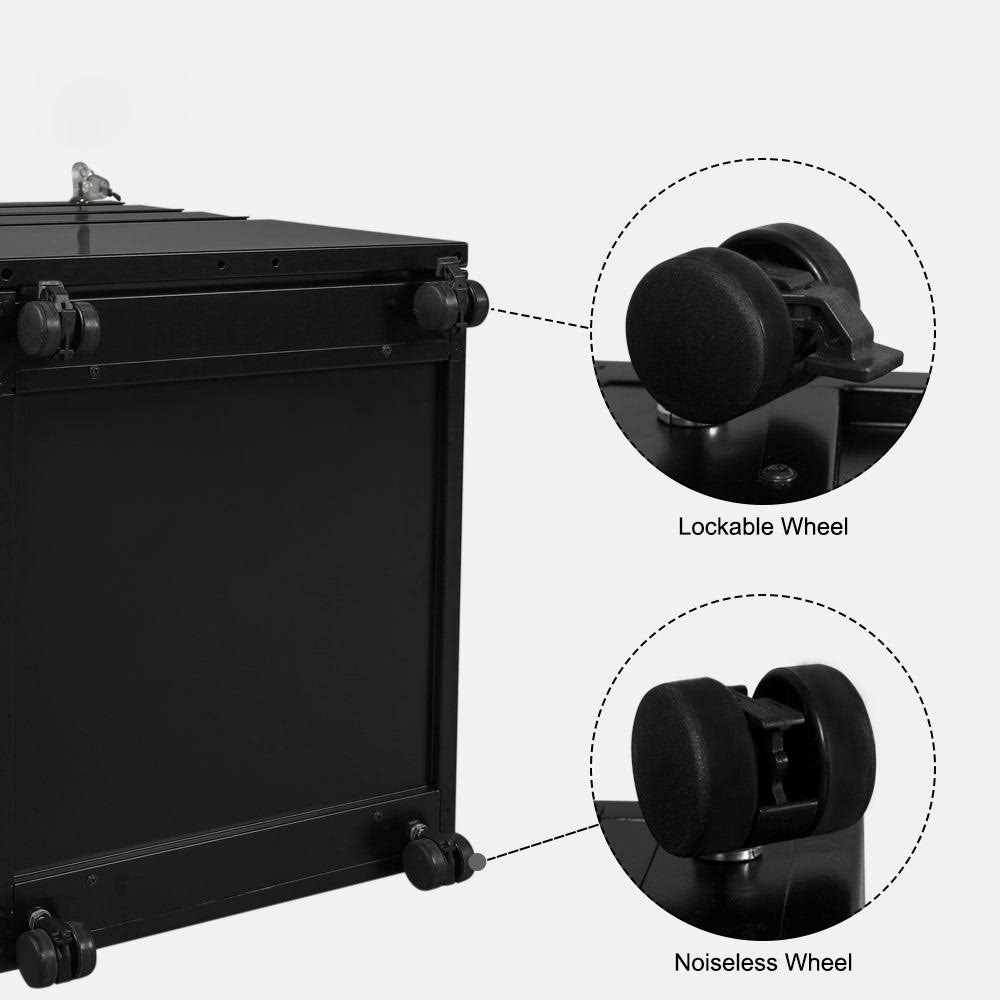 Black Gooseneck Office File Cabinet C20483