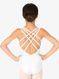 Child Triple Strap Tank Dance Leotard, Red Q50672