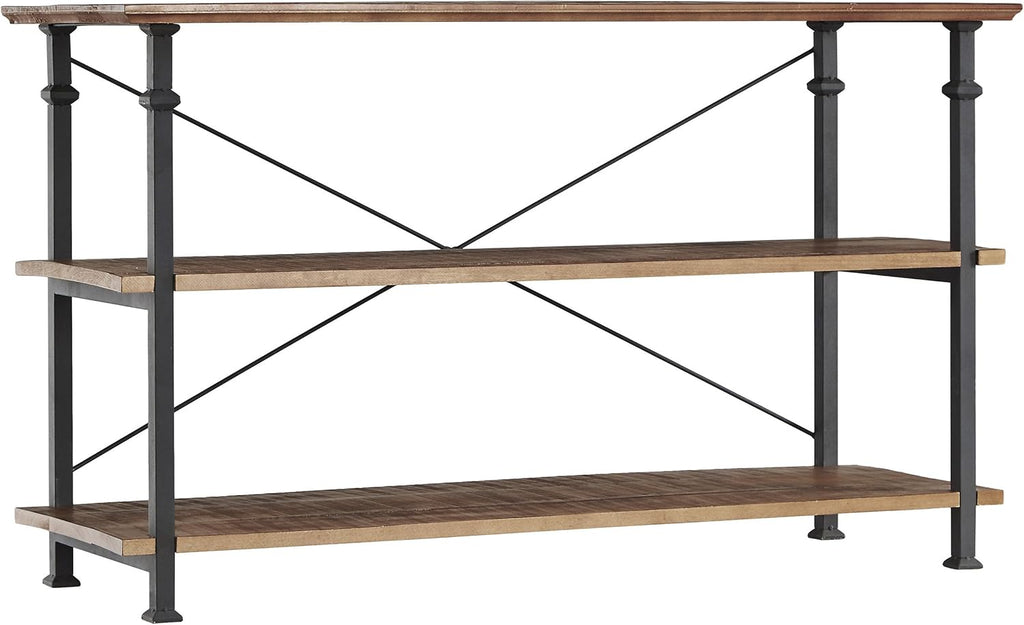 4-Tier Bookcase, Rustic Brown Z2521