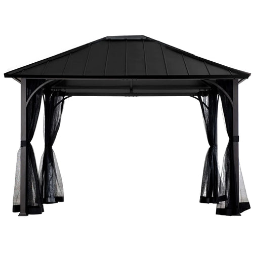 11 x 13 Foot Screened Gazebo Canopy Pergola Tent U65947