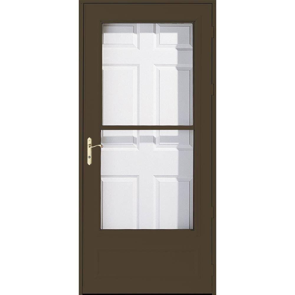 Brown Mid-View Wood Core Storm Door H83833