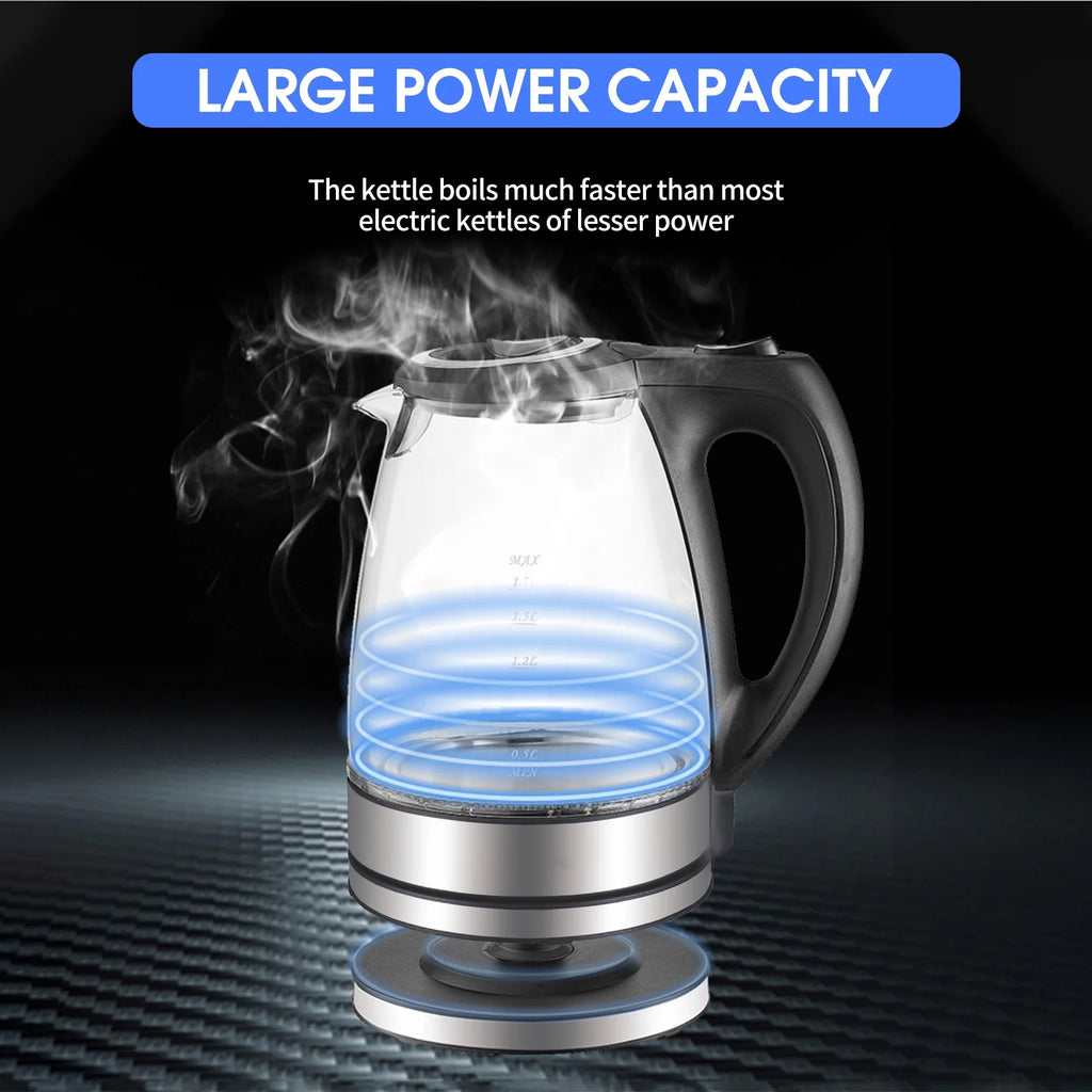 1500W Electric Glass Kettle with Auto Shut-Off S292