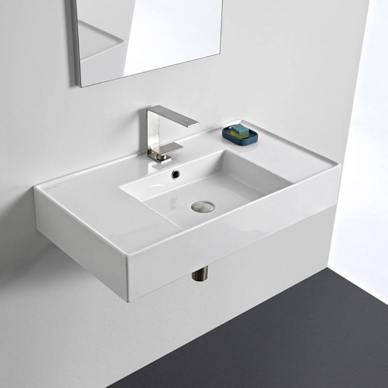 White One Hole Bathroom Sink T497698