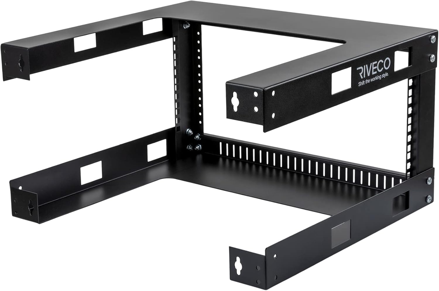 19 Wall Mount Network Rack 2 Post Open Frame Cabinet Black Pack of 2 Z2835