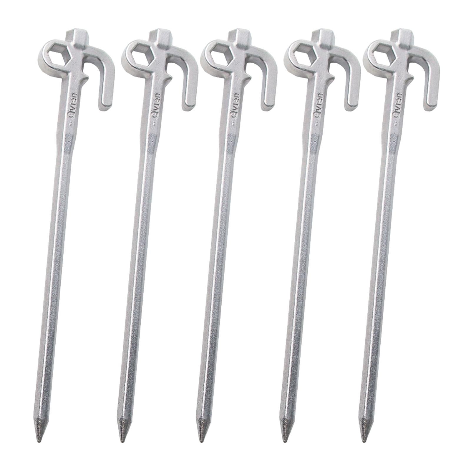 5x Metal Tent Stakes Steel Camping Ground Stakes 20cm D256