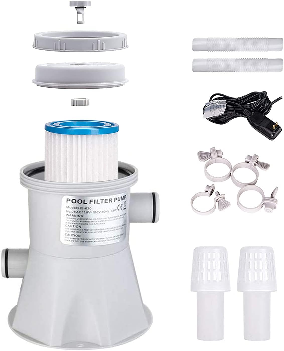 1000 GPH Above Ground Pool Filter Pump with Filter Cartridge J916780