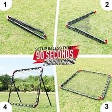 Black Portable Soccer Rebounder Net with Carry Bag G685623