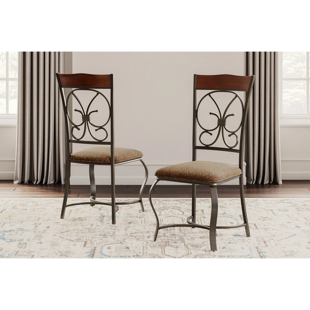 Brown Upholstered Side Chair, Set of 4 P57224