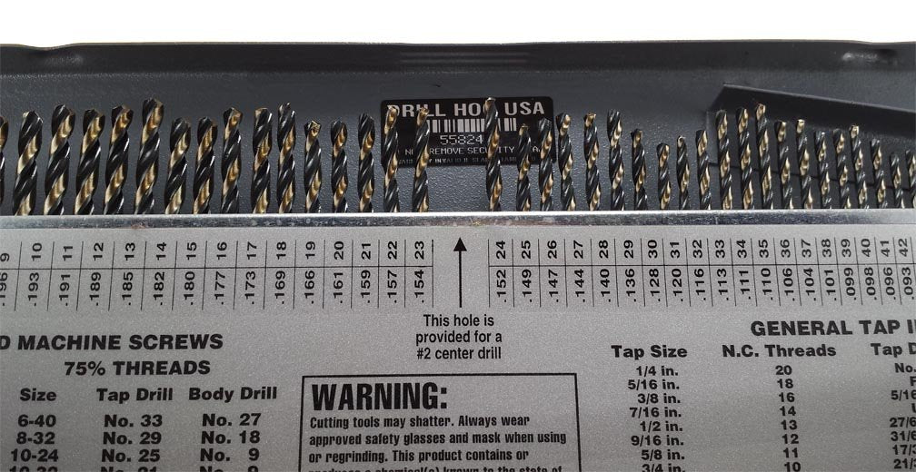 115 Pc Drill Bit Set Letter Number Wire Gauge D662547