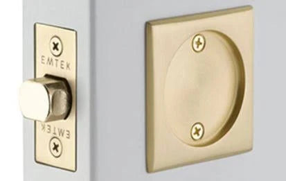 Square Pocket Door Tubular Lock Set Passage Satin Nickel V964593