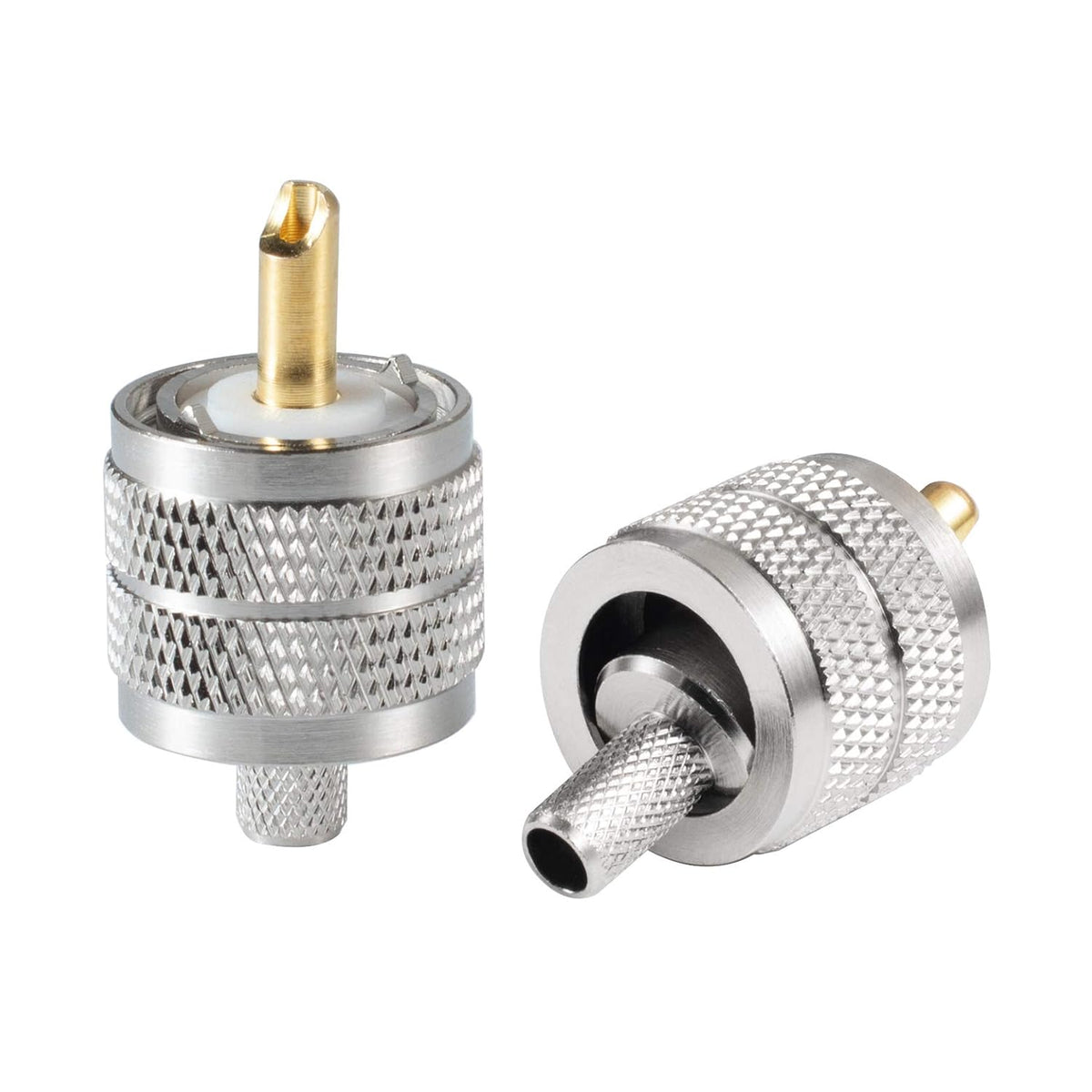 （Pack of 10） UHF Male PL-259 Plug Crimp for RG8X LMR240 Cable Straight RF Coaxial Adapter Connector V5294