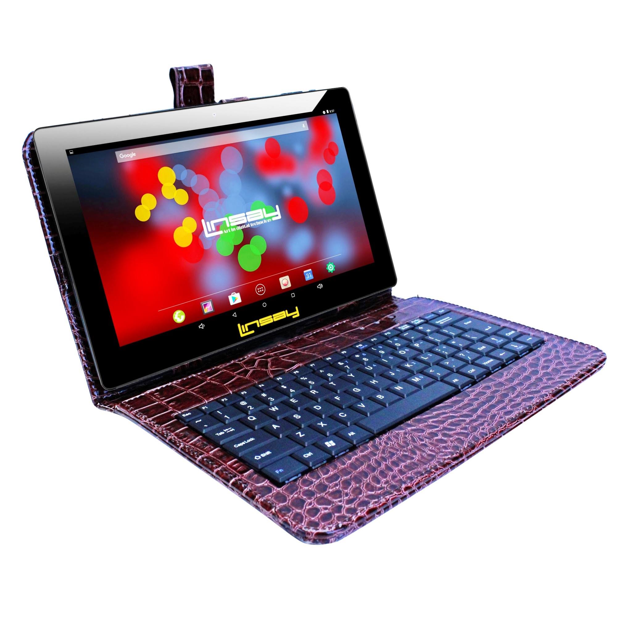 10.1 inch Quad Core IPS Screen Tablet 16GB with Leather Keyboard Case W808