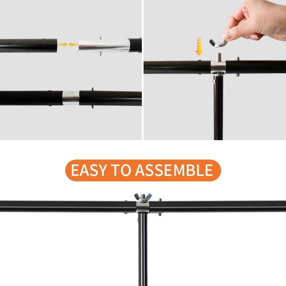 Backdrop Stand 6.5x10ft/2x3m Heavy Duty Background Stand Support System with Carrying Bag B585