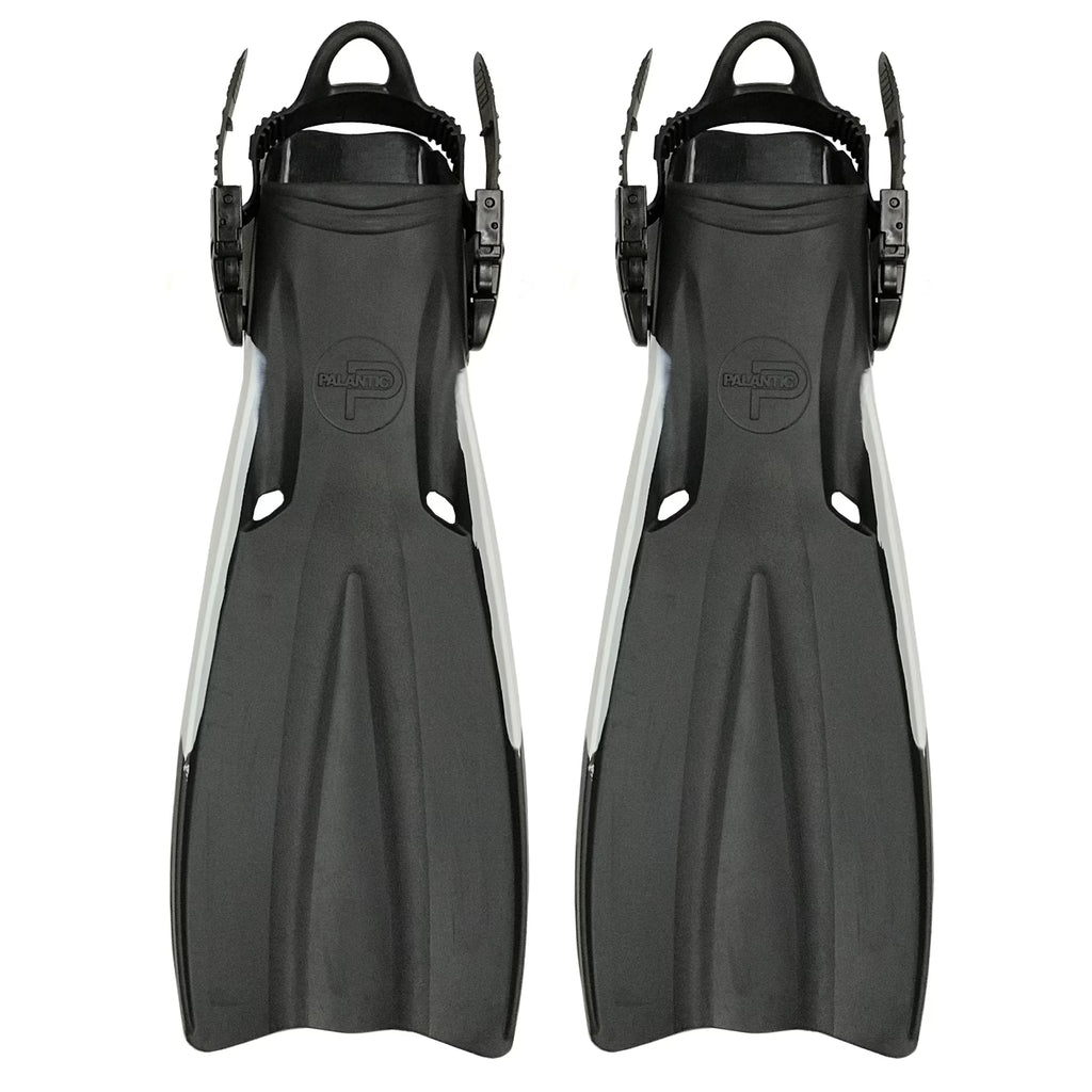 Black Rubber Dive Fins with Bag W6470