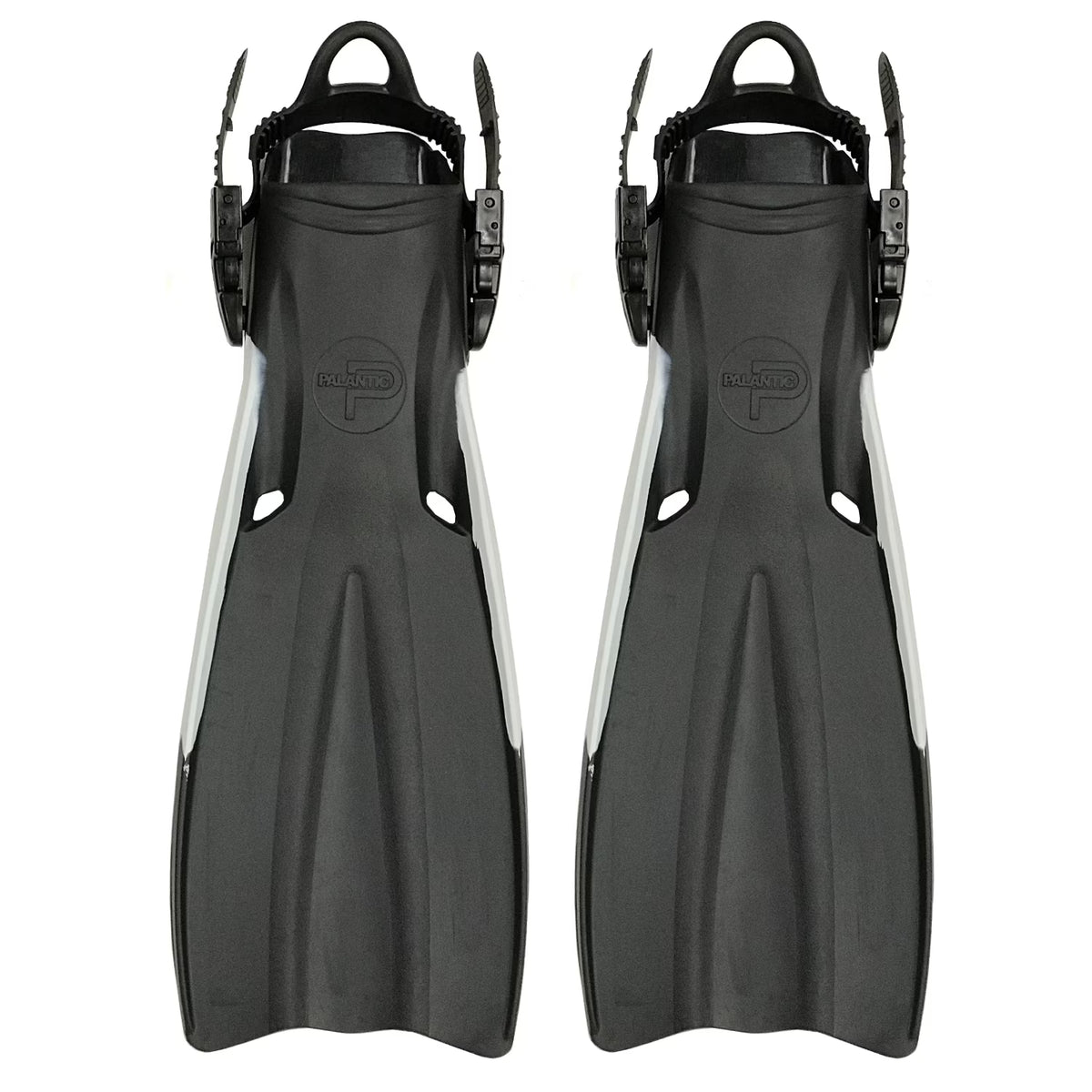 Black Rubber Dive Fins with Bag W6470
