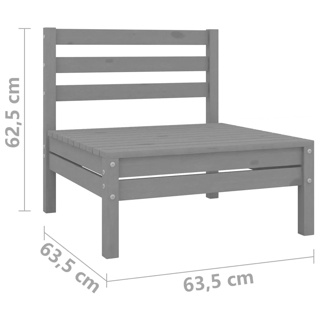 Gray Solid Wood Pine Patio Sofa E997197