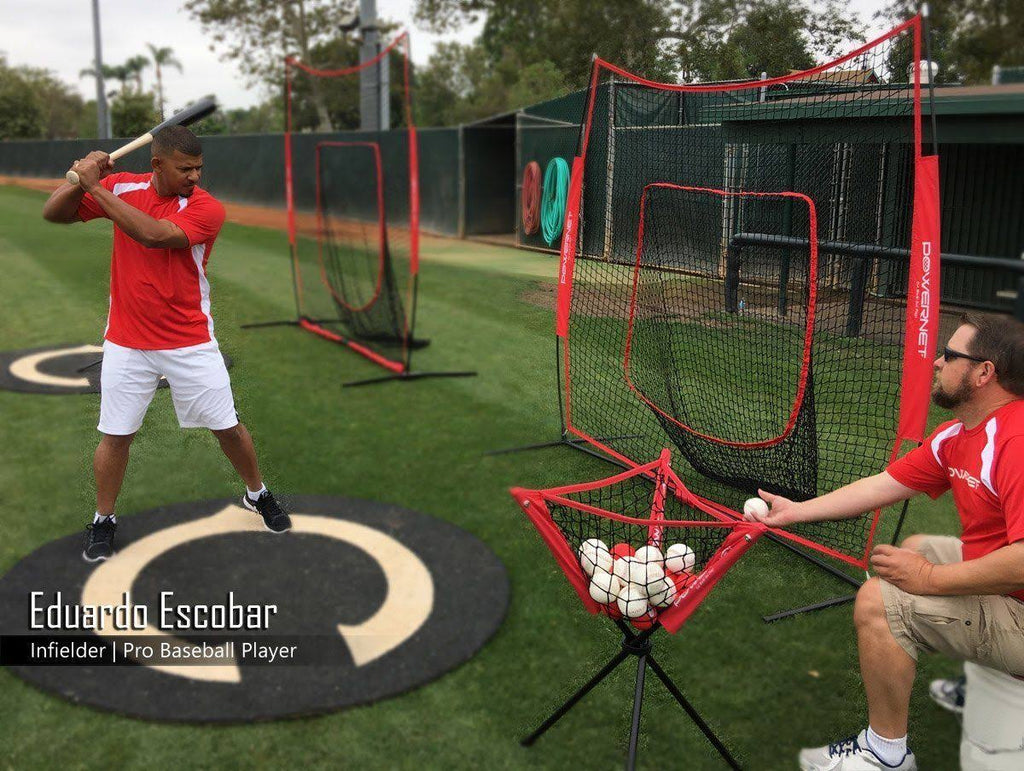 7x7 Practice Net Bundle with Strike Zone Ball Caddy and 3 Training Balls P149
