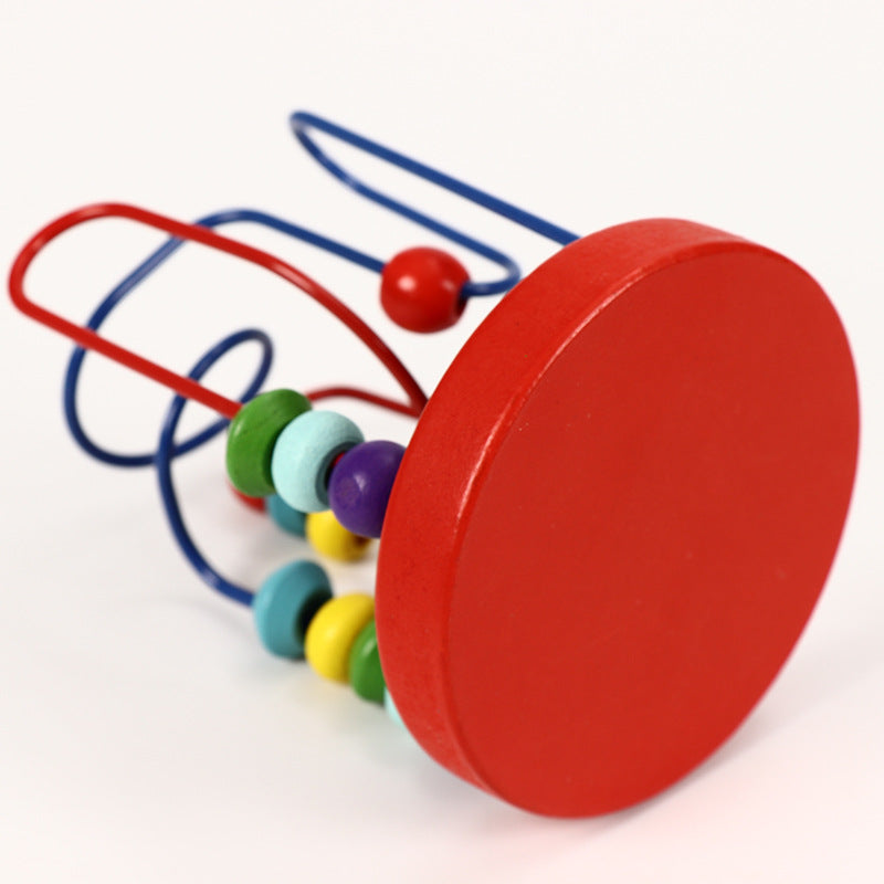 Wooden Colorful Bead Maze Toy E148330